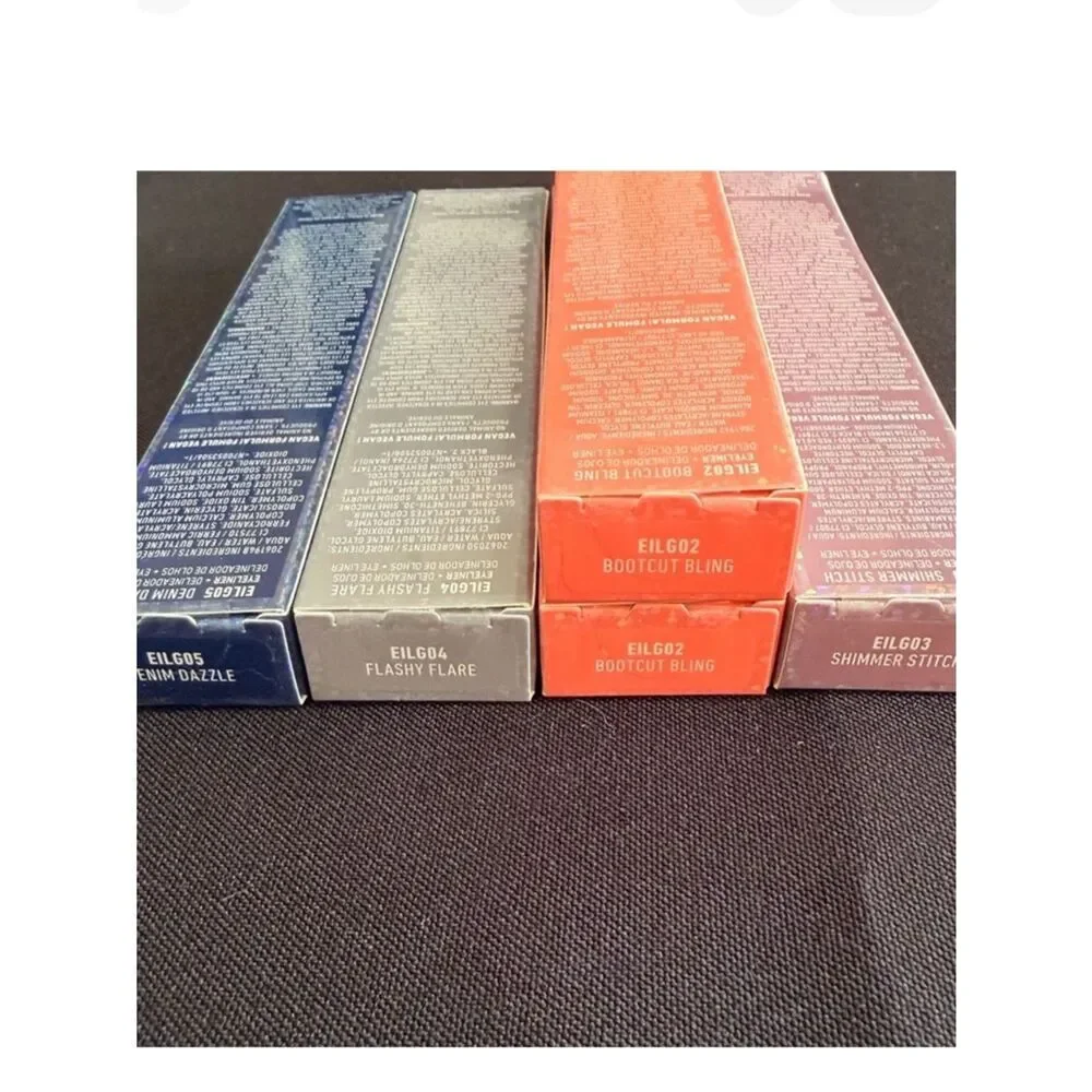 🌷 4 NYX Glitter Liquid Eyeliner Set - Pink, Blue, Silver, Coral New full size